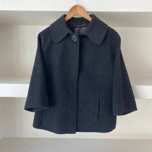 TAHARI Charcoal Grey Wool Cashmere Blend Jackie O Suit Jacket Size 8